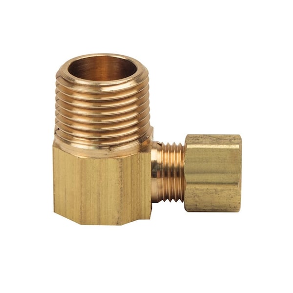 #69 1/4 Inch X 3/8 Inch Lead-Free Brass Compression MIP Elbow